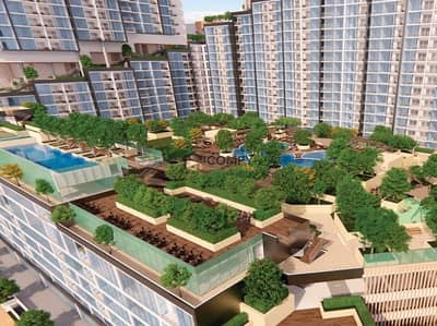 苏巴哈特兰社区， 迪拜 1 卧室公寓待租 - crest building terrace view . jpg
