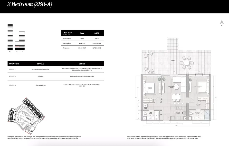 2 BR floor plan