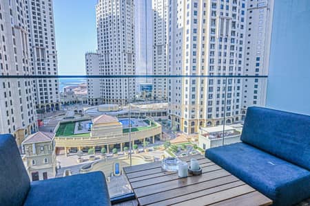 Studio for Rent in Dubai Marina, Dubai - Sea View | Vacant | Furnished | Modern Boho Style