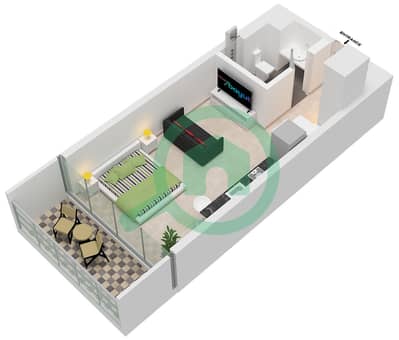 Aura - Studio Apartment Type A1 Floor plan