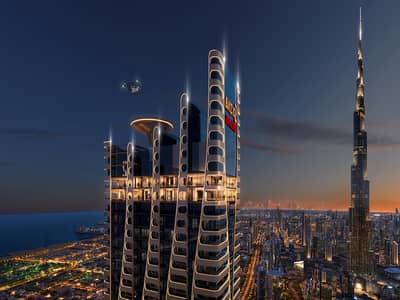 فلیٹ 1 غرفة نوم للبيع في الخليج التجاري، دبي - Bayz 102 Penthouse Exterior cam4_rev. jpg