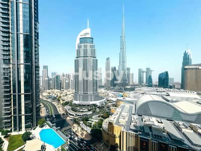 1 Bedroom Flat for Rent in Downtown Dubai, Dubai - Furnished | Full Burj View | Vacant