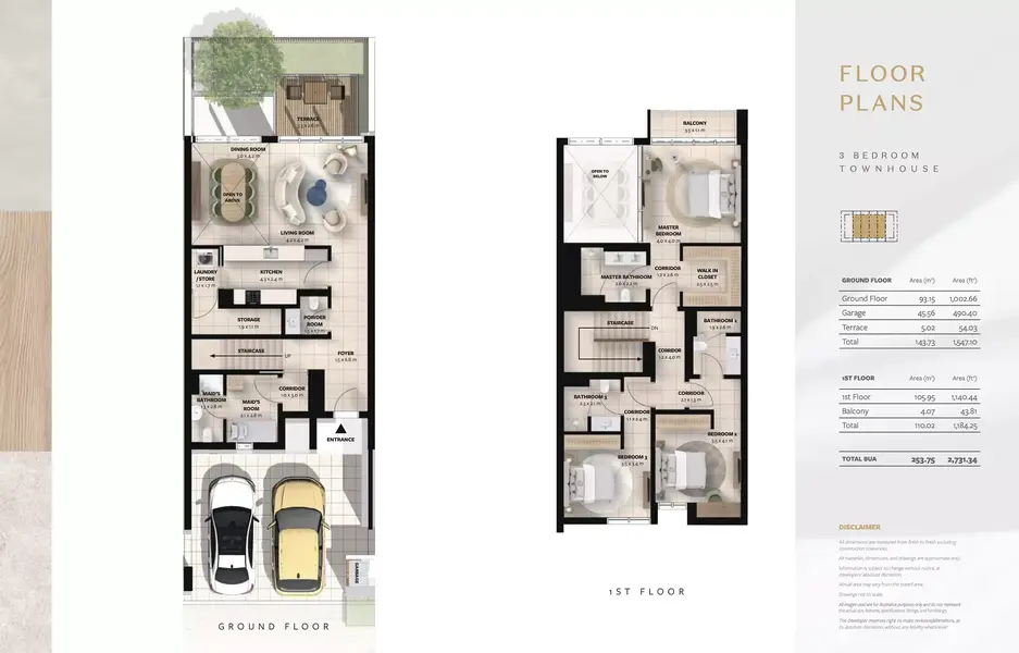 3 BR floor plan