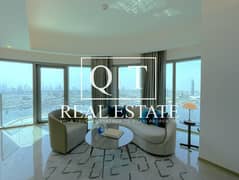 Stunning 2 BHK - Full Sea and Burj Khalifa Views - Furnished