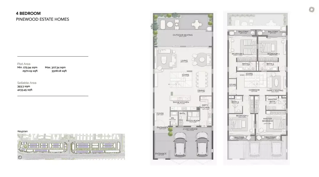 4 BR floor plan