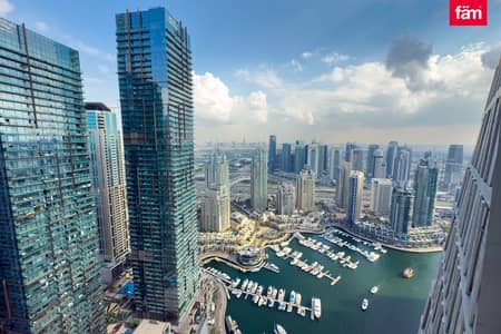 2 Bedroom Flat for Rent in Dubai Marina, Dubai - Iconic Tower | View on Marina | Unfurnished