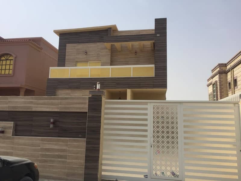 Villa for rent in Ajman area Rawda first inhabited air conditioners two floors
