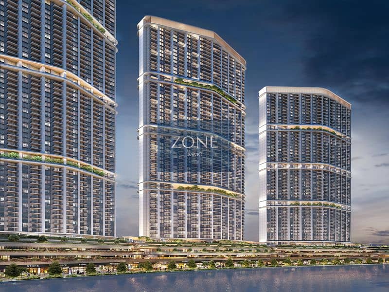3 A6_DIMOND TOWER_CANAL SIDE_NIGHT VIEW_RENDER. jpg