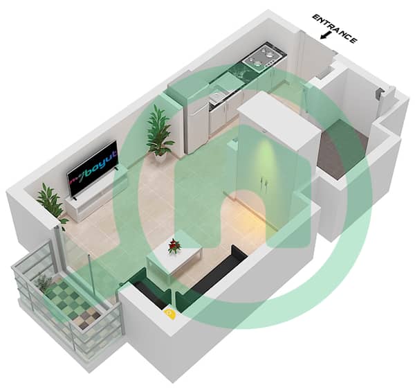 Type ST1-5 Unit 2 Floor 1,
Type ST1-5 Unit 3 Floor 2-7