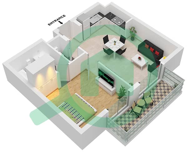 Type 1D3-1 Unit 7 Floor 2-5
Type 1D7-1 Unit 7 Floor 6