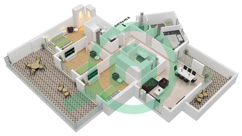 Type 3K-2 Unit 4 Floor 1