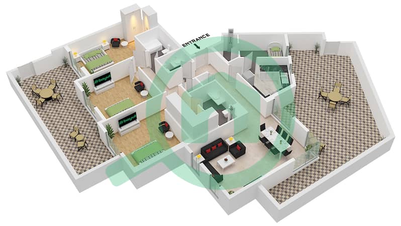 Type 3K-3 Unit 2 Ground Floor