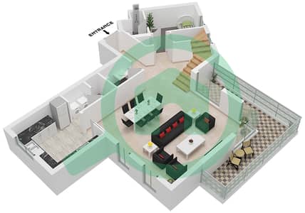 Резиденции Шамс - Апартамент 4 Cпальни планировка Тип/мера 4D-1 / UNIT 5