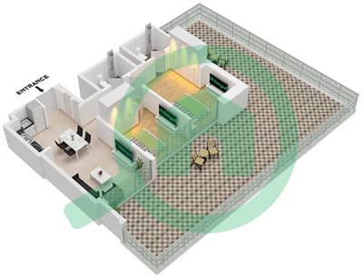 Azizi Riviera 39 - 2 Bedroom Apartment Unit 8 FLOOR 1 Floor plan