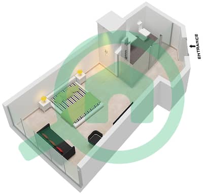 Ciel Tower - Studio Apartment Unit 2 FLOOR 40-46,49-53 Floor plan