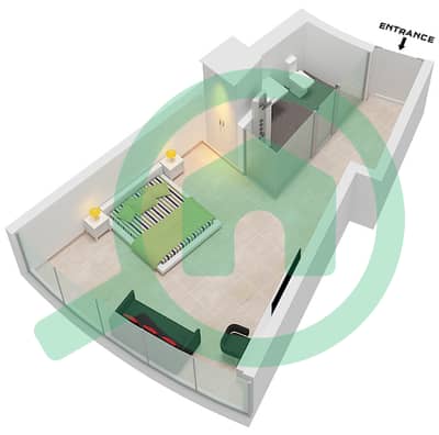 Ciel Tower - Studio Apartment Unit 6 FLOOR 40-46,49-53 Floor plan