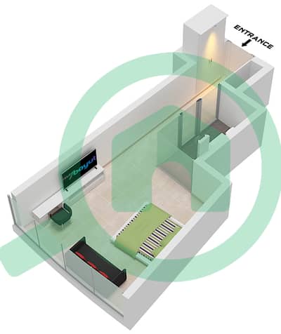 Ciel Tower - Studio Apartment Unit 13 FLOOR 40-46,49-53 Floor plan
