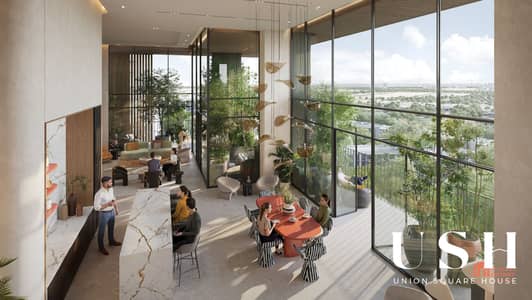 1 Bedroom Flat for Sale in Ghaf Woods, Dubai - DISTRIKT Ghaf Woods_Sky Garden Social Lounge. jpg