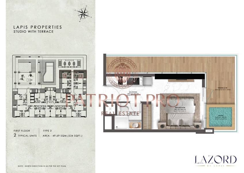 16 studio with terrace and pool. jpg
