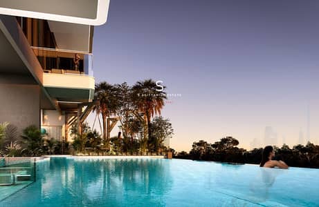 1 Спальня Апартаменты Продажа в Комплекс Дубай Резиденс, Дубай - Pool Night. png