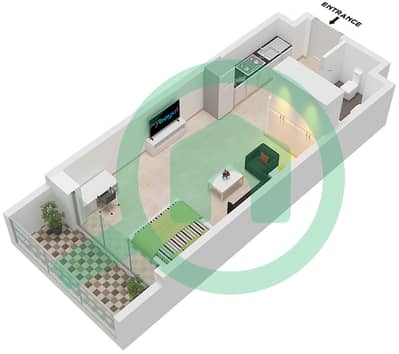 大漠烈日大厦 - 单身公寓类型B戶型图