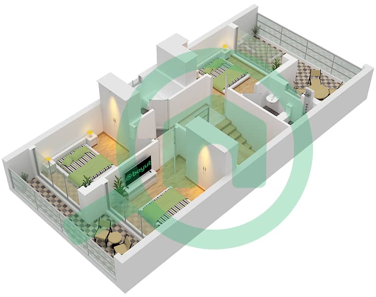 Eterno Prestige Villas - 4 Bedroom Villa Type TH12-M (FUTURE EXPANSION) Floor plan Type TH12-M (Future Expansion) Floor First interactive3D