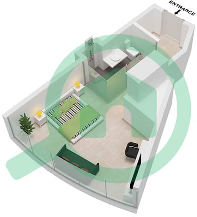 Ciel Tower - Studio Apartment Unit 18 FLOOR 40-46,49-53 Floor plan