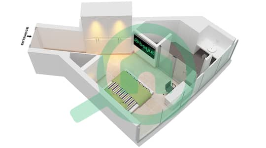 Ciel Tower - Studio Apartment Unit 1 FLOOR 14-17,8-21,24-37 Floor plan