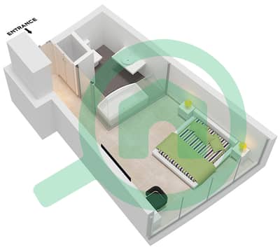 Ciel Tower - Studio Apartment Unit 3 FLOOR 14-17,8-21,24-37 Floor plan