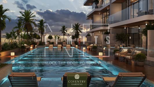 1 Bedroom Apartment for Sale in Dubai Land Residence Complex, Dubai - POOL NIGHT 2. jpg