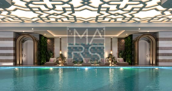 阿尔马扎尔街区， 夏尔迦 1 卧室单位待售 - Copy of 4-FF - Swimming Pool V04. jpg