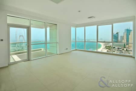 فلیٹ 2 غرفة نوم للبيع في جي بي ار، دبي - Vacant 2 Bed | Full Dubai Eye and JBR View فلیٹ 2 غرفة نوم للبيع في جي بي ار، دبي - Vacant 2 Bed | Full Dubai Eye and JBR View