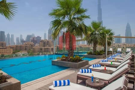 迪拜市中心， 迪拜 1 卧室公寓待租 - Damac pool 1. jpg