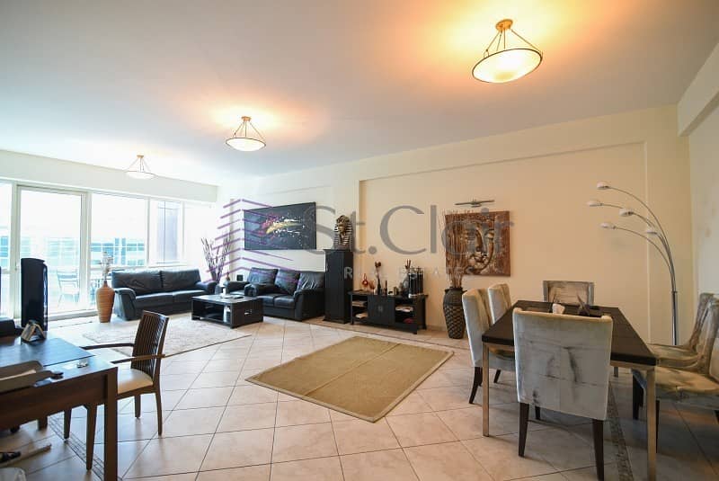 Price Reduced! Furnished 3BR + Maid | Marina View