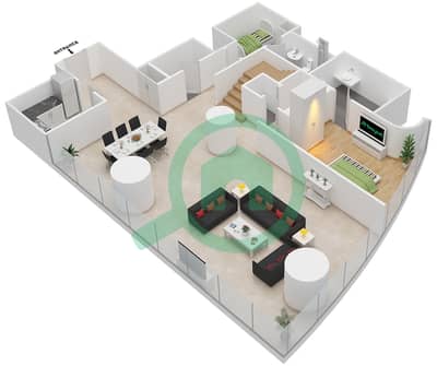 Nation Tower A - 5 Bedroom Apartment Type LOFT 3A Floor plan