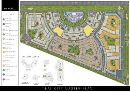 蒂拉尔城， 夏尔迦 11 卧室住宅楼待售 - Master-Plan-English-High-Quality. jpg