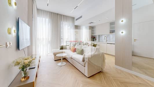 迪拜生产城(IMPZ)， 迪拜 1 卧室单位待售 - AFNAN-02-06-Living-Room. jpg