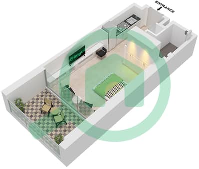 Binghatti Skyrise Tower A - Апартамент Студия планировка Тип 01,04