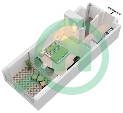 Binghatti Skyrise Tower A - Апартамент Студия планировка Тип 06