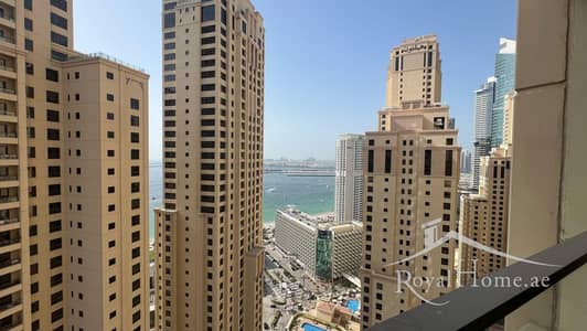 2 Bedroom Flat for Rent in Jumeirah Beach Residence (JBR), Dubai - Vacant for Rent/ Sea View/ Unfurnished/3 cheques