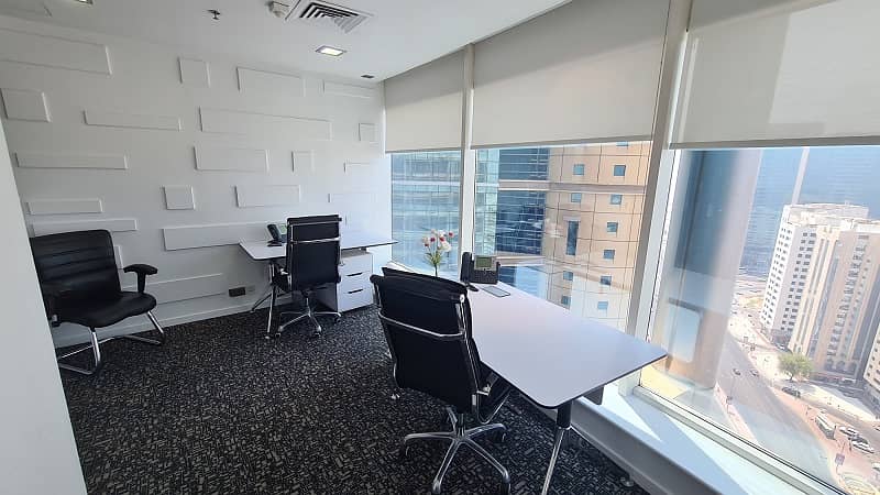 Elegant | Special View | Fully Fitted-Serviced Offices starting AED. 4500/- Monthly !