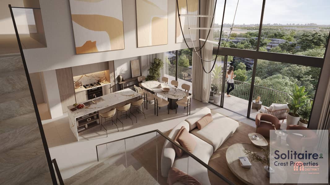 21 DISTRIKT Ghaf Woods_3BD Penthouse Living Room Top View. jpg