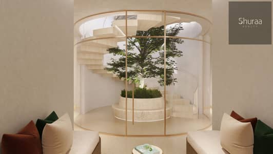 4 Bedroom Apartment for Sale in Palm Jumeirah, Dubai - Ocean House - basement stairs wellness spa. jpeg