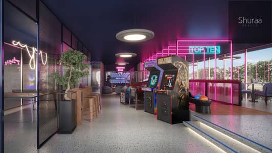 1 Bedroom Flat for Sale in Business Bay, Dubai - The Crestmark - Arcade room. jpg