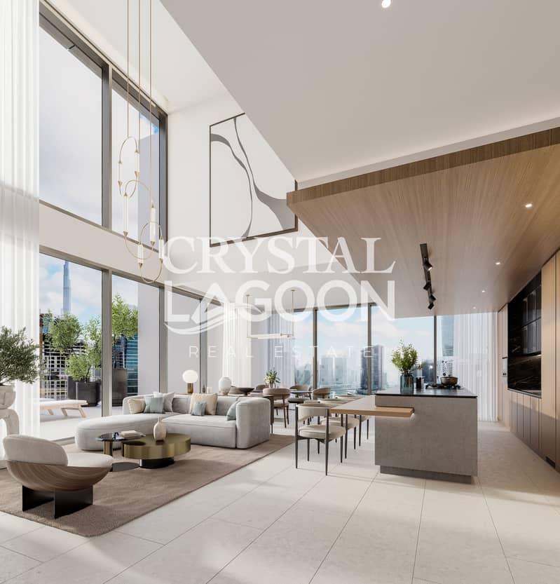 10 One River Point_Duplex living and dining. jpg