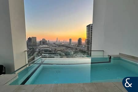 2 Bedroom Flat for Rent in Jumeirah Village Circle (JVC), Dubai - Private Pool | Sunset View | High Floor