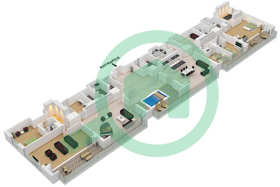 Cape Hayat Tower 3 - 4 Bedroom Penthouse Type/unit 2 / UNTI PH2 FLOOR 20 Floor plan Type 2 Unti PH2 Floor 20 interactive3D