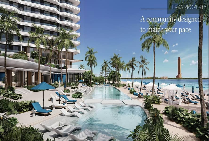 Sea&Lagoon View - Unfurnished 1BR- Handover June25
