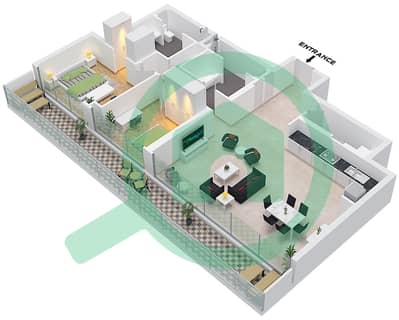Address海湾豪华公寓 - 2 卧室公寓类型/单位D2 / UNIT 01 FLOOR 55戶型图 Address海湾豪华公寓 - 2 卧室公寓类型/单位D2 / UNIT 01 FLOOR 55戶型图