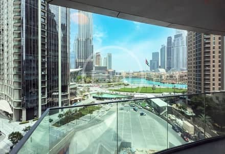 3 Bedroom Flat for Rent in Downtown Dubai, Dubai - Burj & Fountain View | Low Floor | Unfurnished